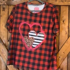 NEW Plaid Heart Shirt
